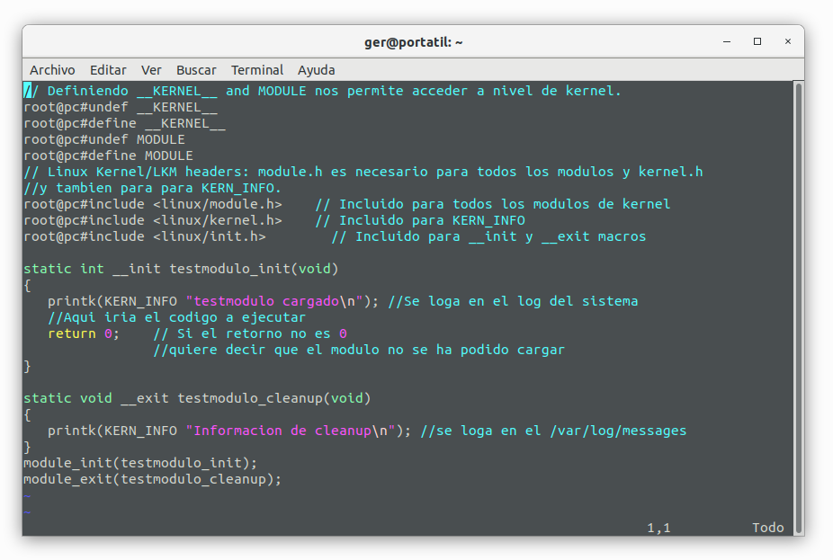 linux como crear un modulo del kernel linux con c