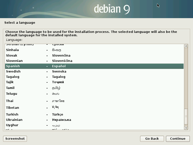 Debian Install Idioma