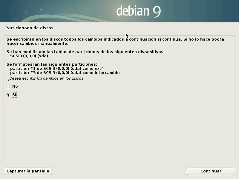 Debian Install aplicar cambios